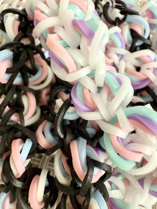 Pastel Rainbow Bracelets – Handmade Friendship Bracelets 2-Pack With Unique Patterns