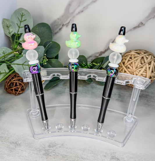 Duck Bead Pens - Cute Desk Pens With Whimsical Acrylic Bead Charms