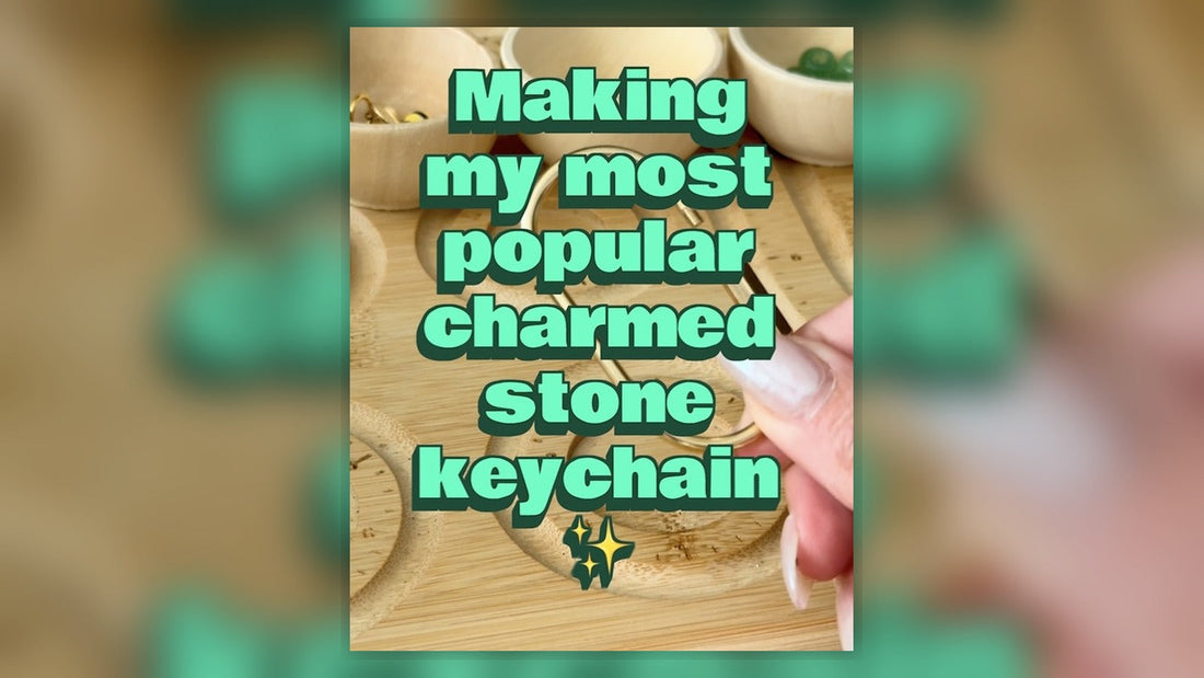 How to Make a Beaded Bag Charm | Easy Natural Stone Keychain Tutorial