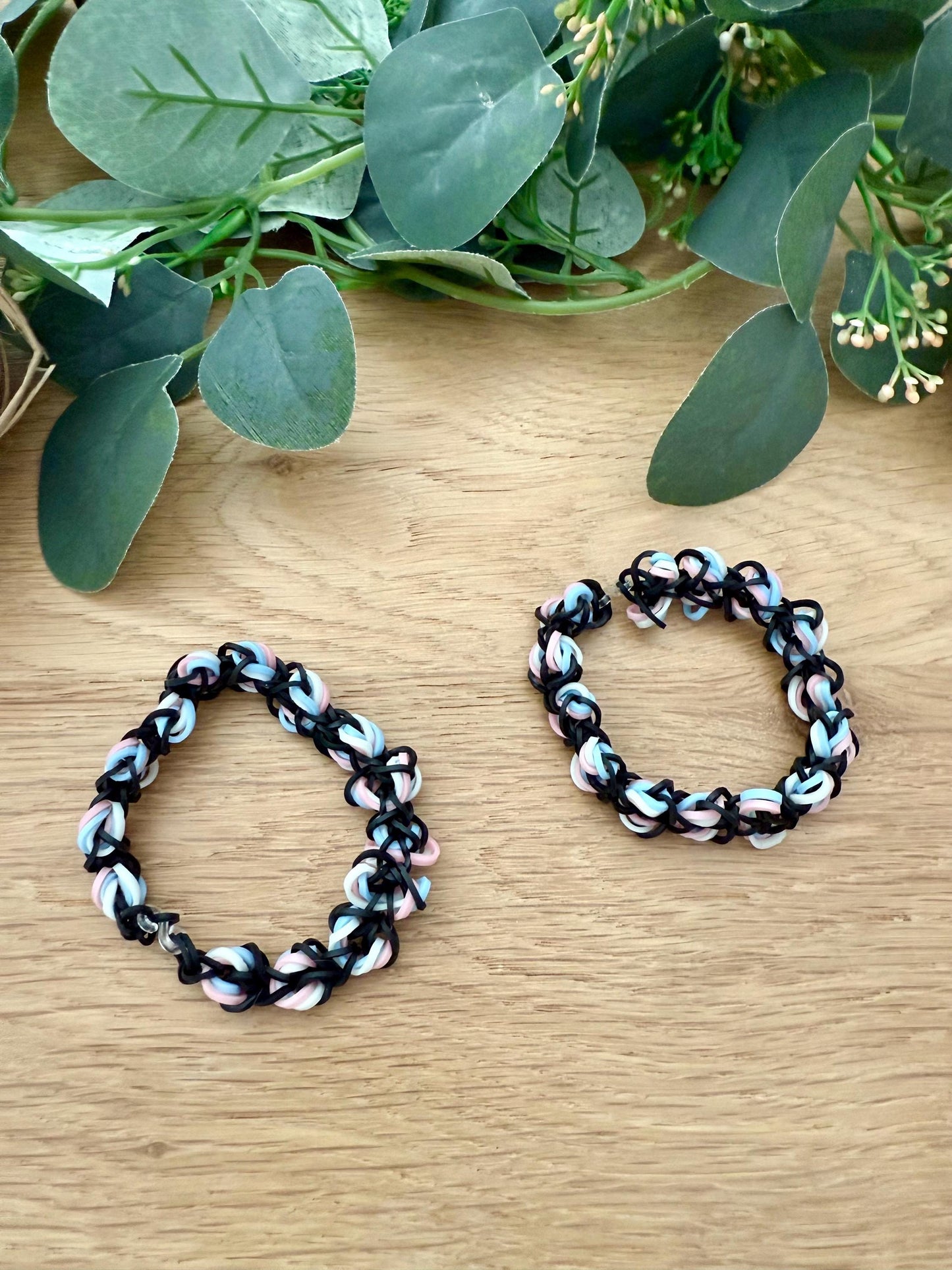 Pastel Rainbow Bracelets – Handmade Friendship Bracelets 2-Pack With Unique Patterns