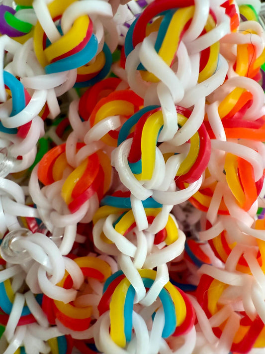 Rainbow Friendship Bracelets - Handmade Stretchy Woven Bracelets with Unique Color Patterns