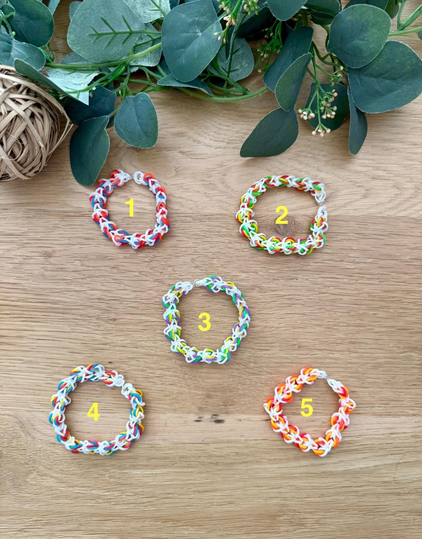Rainbow Friendship Bracelets - Handmade Stretchy Woven Bracelets with Unique Color Patterns