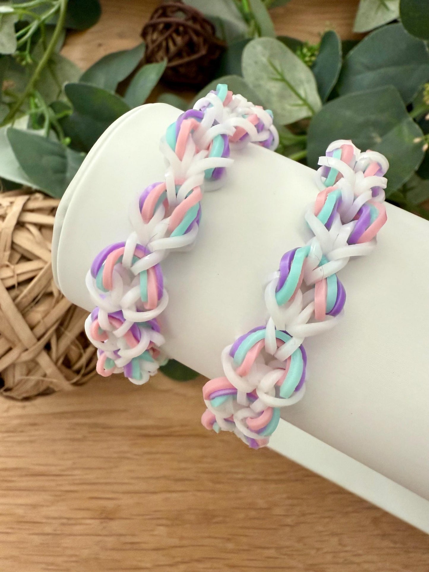 Pastel Rainbow Bracelets – Handmade Friendship Bracelets 2-Pack With Unique Patterns