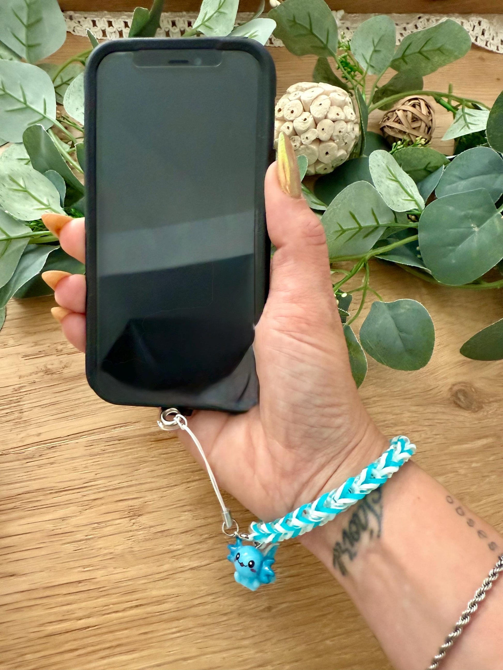 Aquatic Axolotl: Phone Charm & Water Bottle Buddy