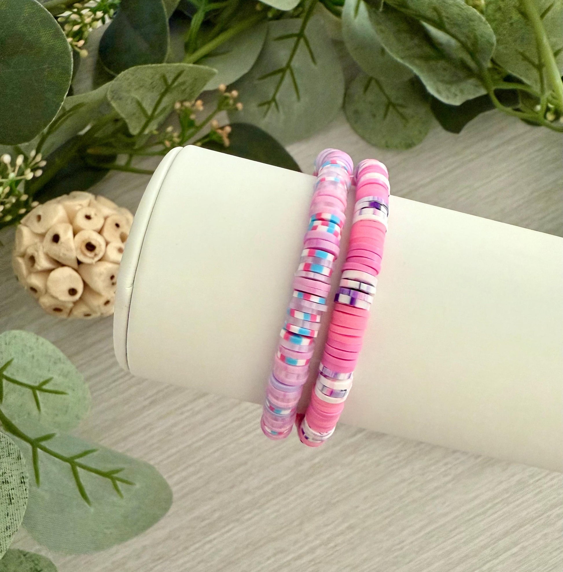 Sunshine Style: Vibrant Heishi Bead Bracelet Set