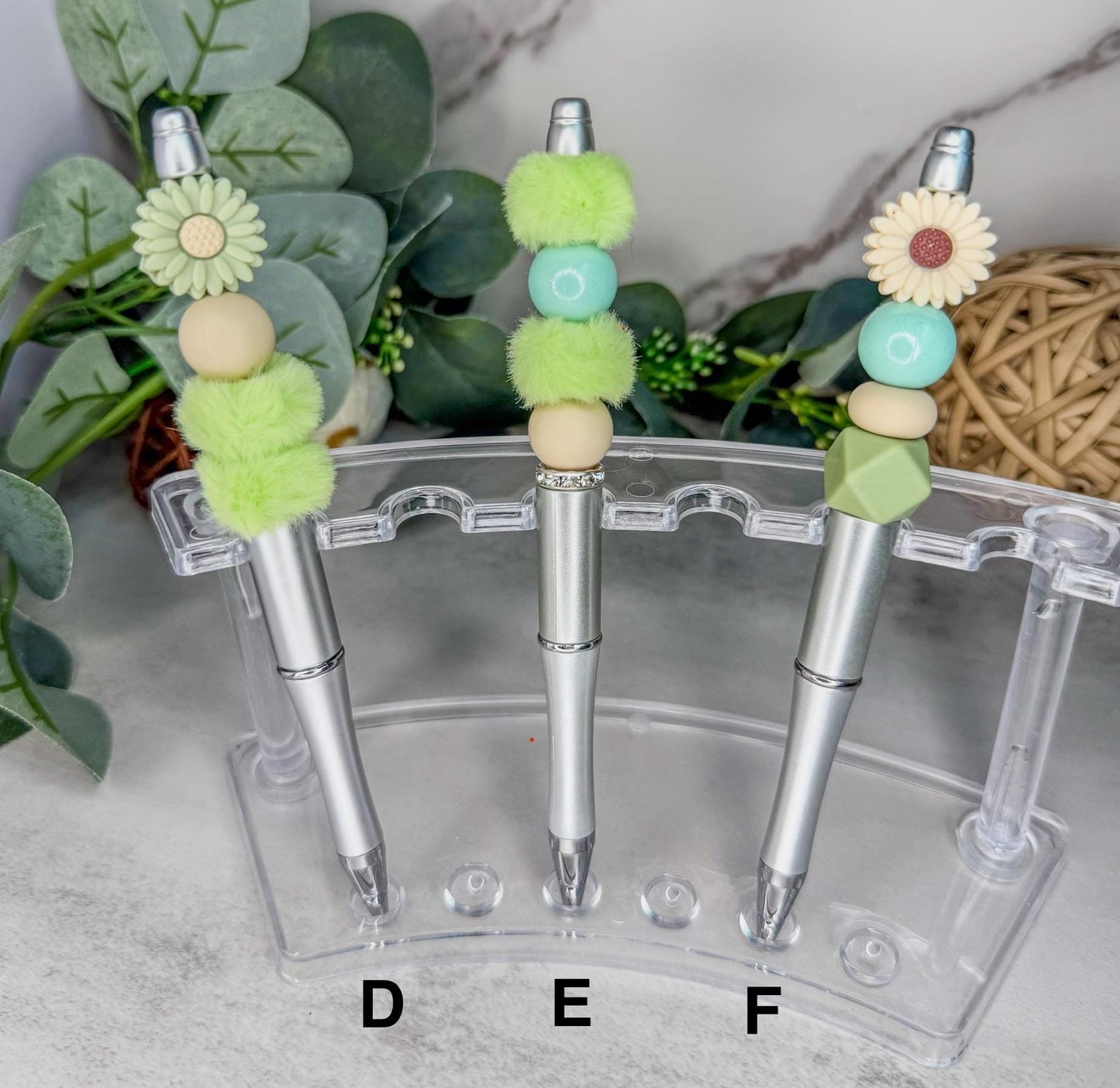 Flower Power Pens - Quirky Bead Pens With Gemstone Style & Vibrant Floral Flair