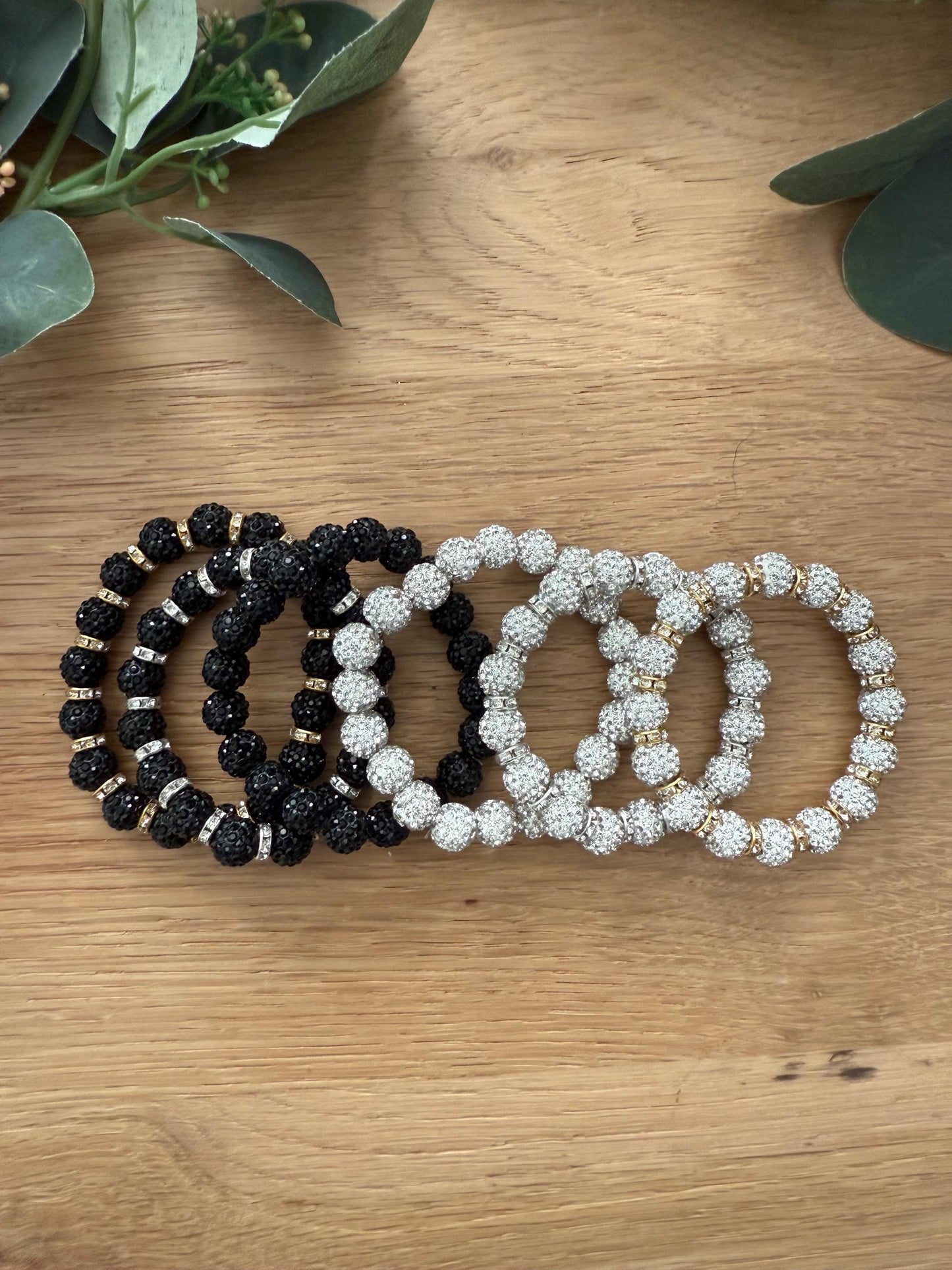 Sparkle On: Chic Shamballa Bead Bracelets for Everyone - 10mm Bead Size - Various Designs - Gold & Silver Options - Rhinestone Beads