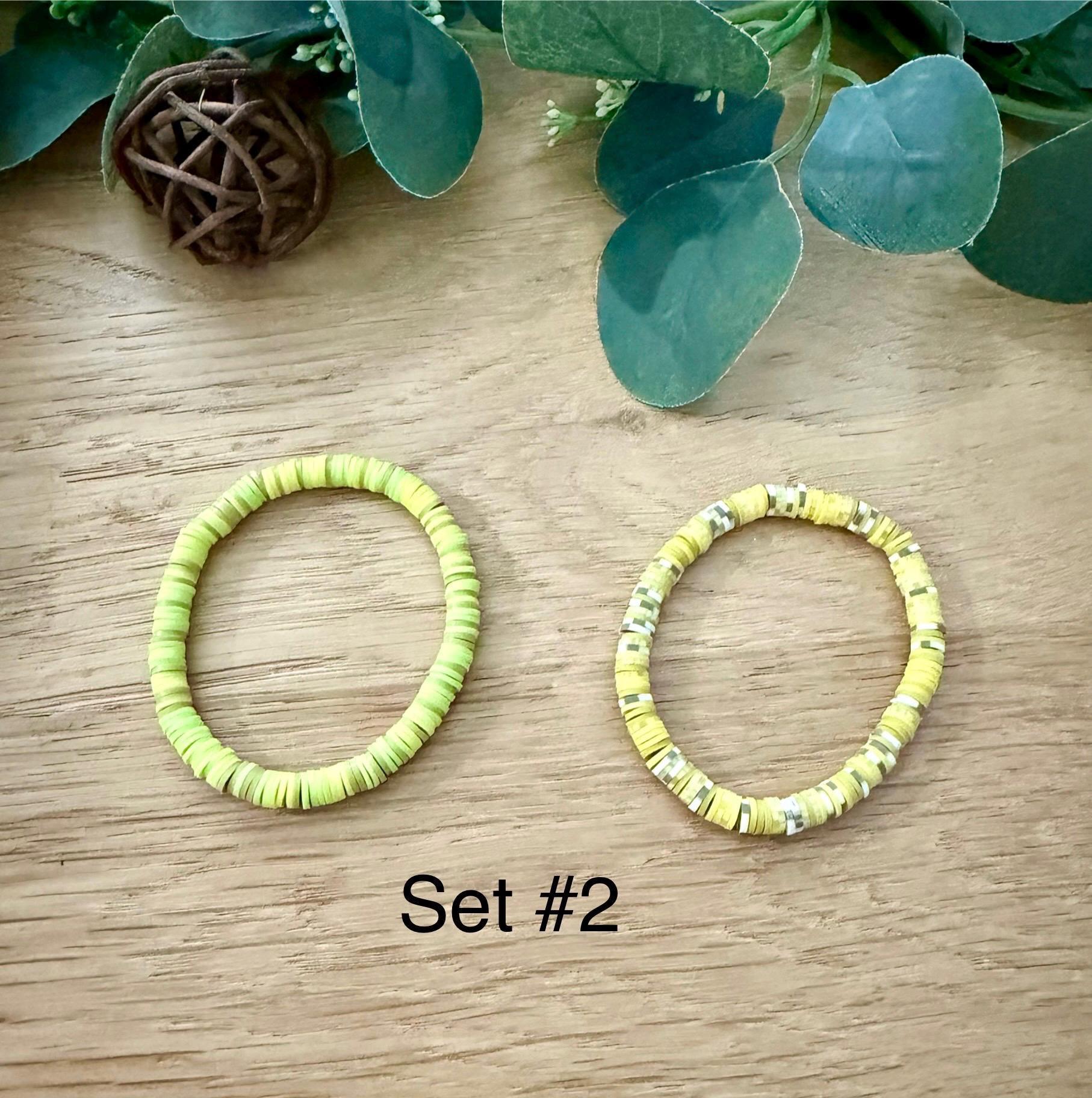 Trendy Clay Stretch Anklets: Safari Style Bracelet Set