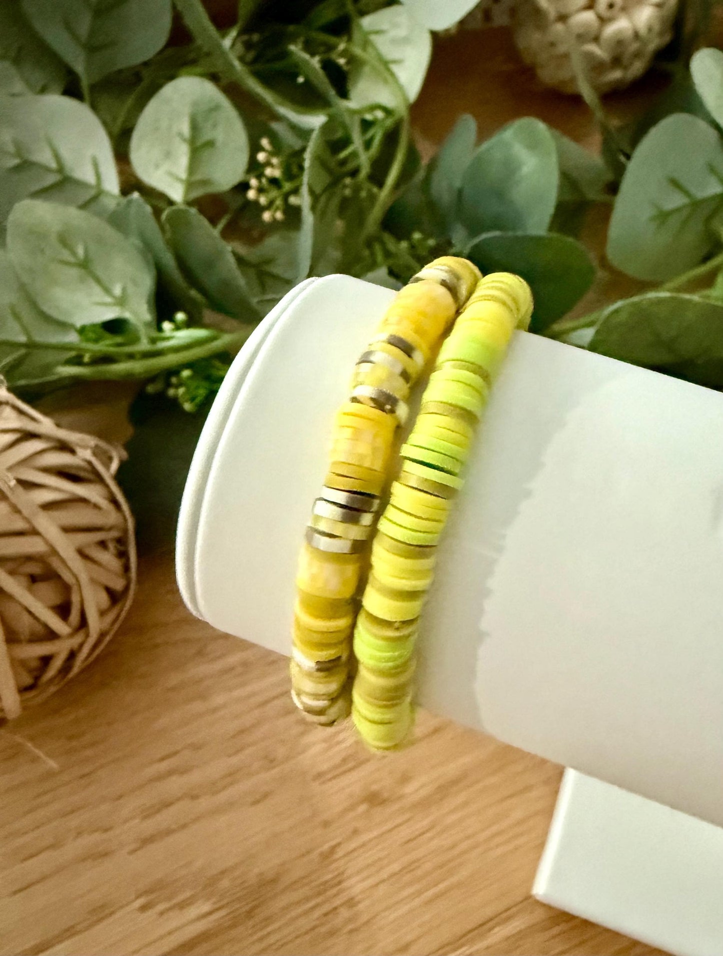 Trendy Clay Stretch Anklets: Safari Style Bracelet Set