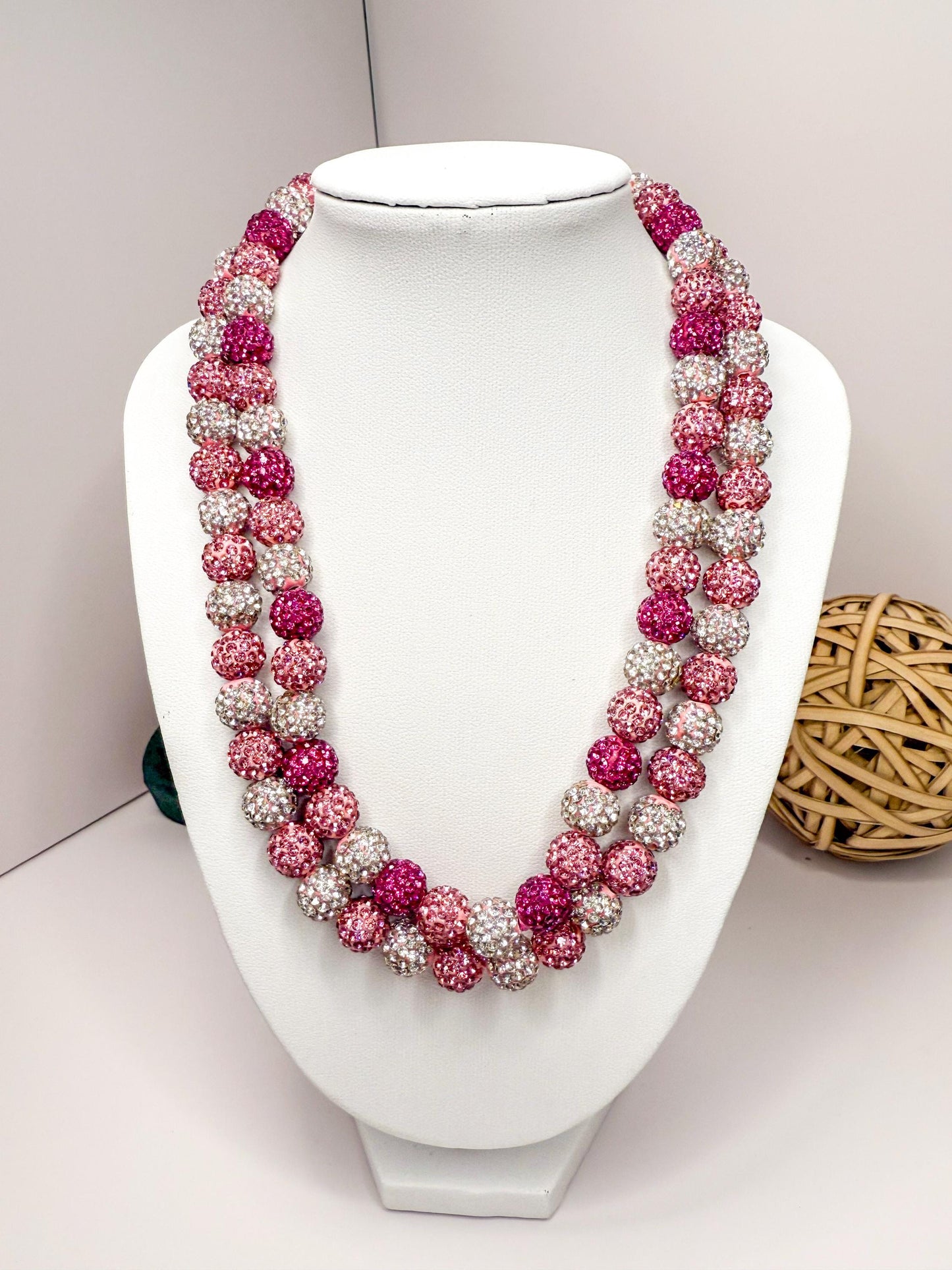 Pretty in Pink: Heart Rhinestone Necklace Collection