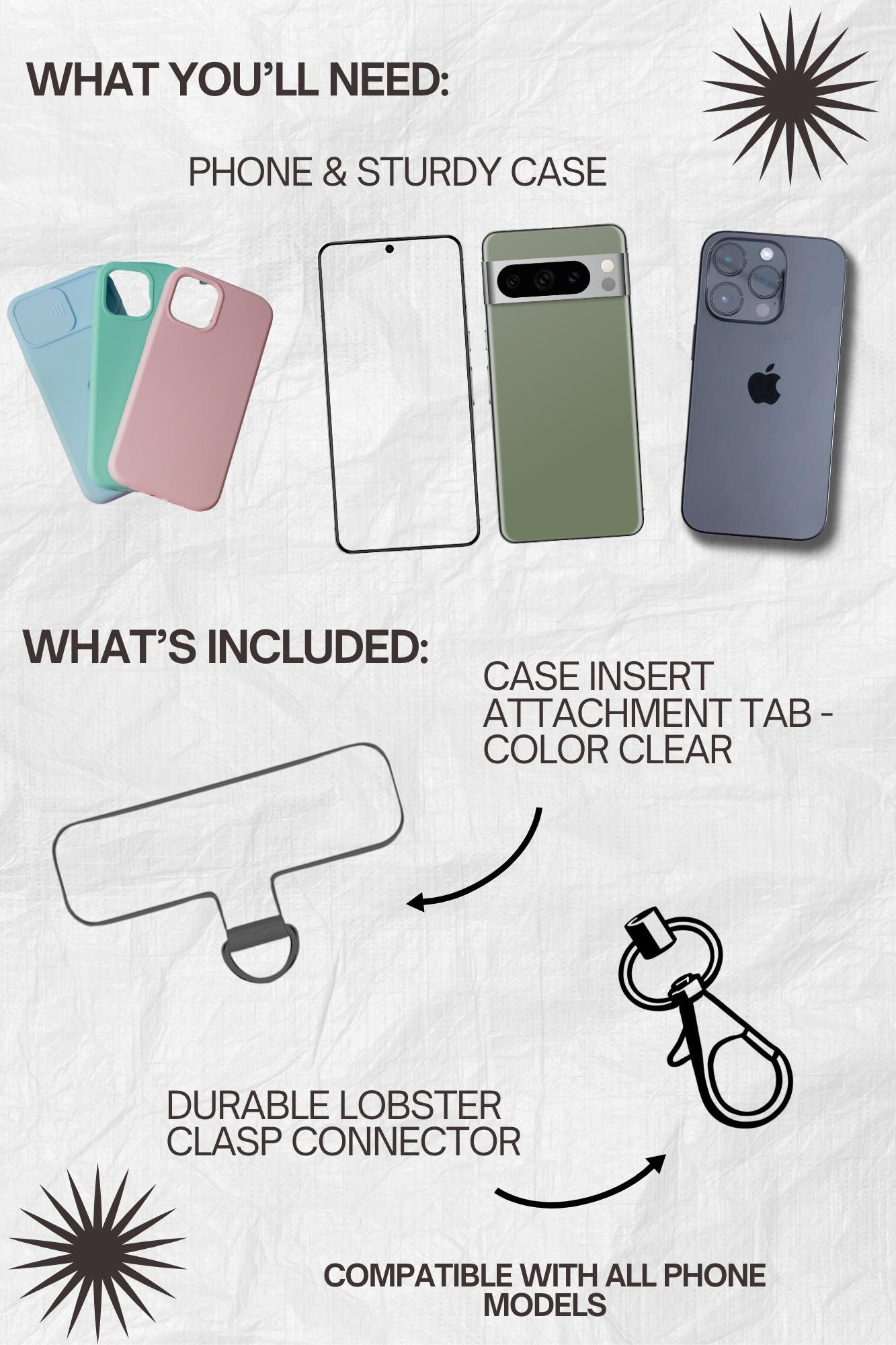 Colorful Glass Beaded Phone Straps: Fun & Functional! - Various Colors - Wristlet/Bag/Keychain