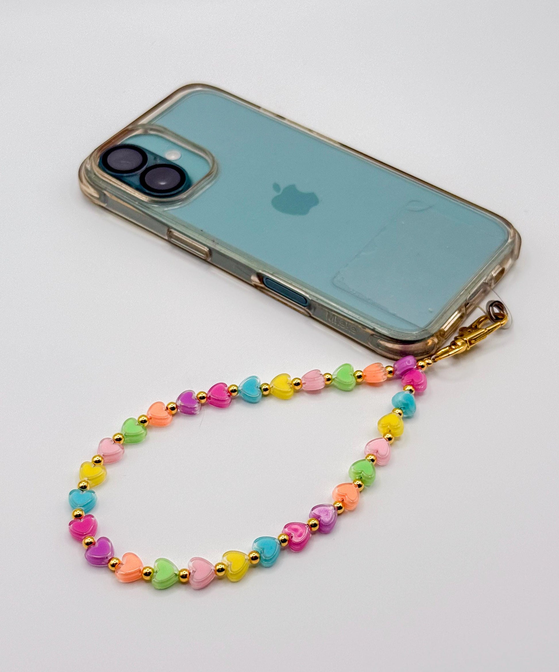 Candy Hearts: Beaded Phone Charm Wristlet
