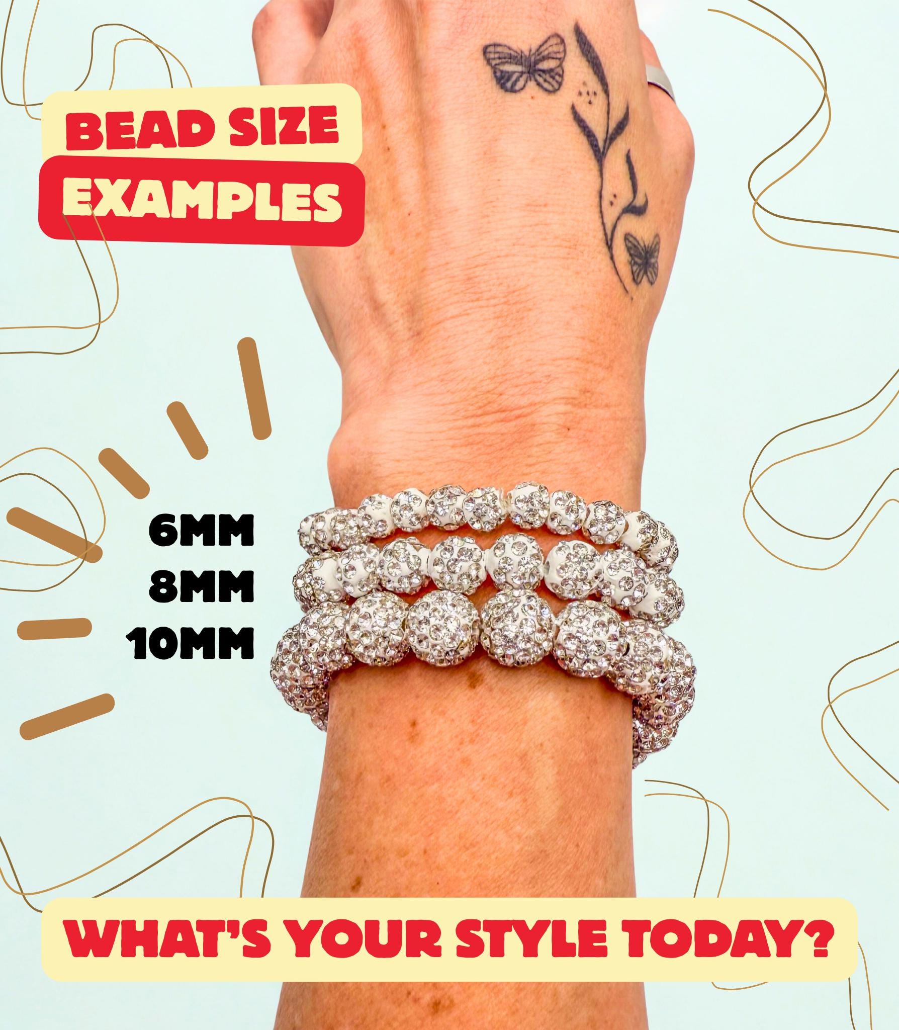 Spring Shine: Unique Rhinestone Beaded Bracelets- Pink Purple White - Stretchy, No Clasp Design