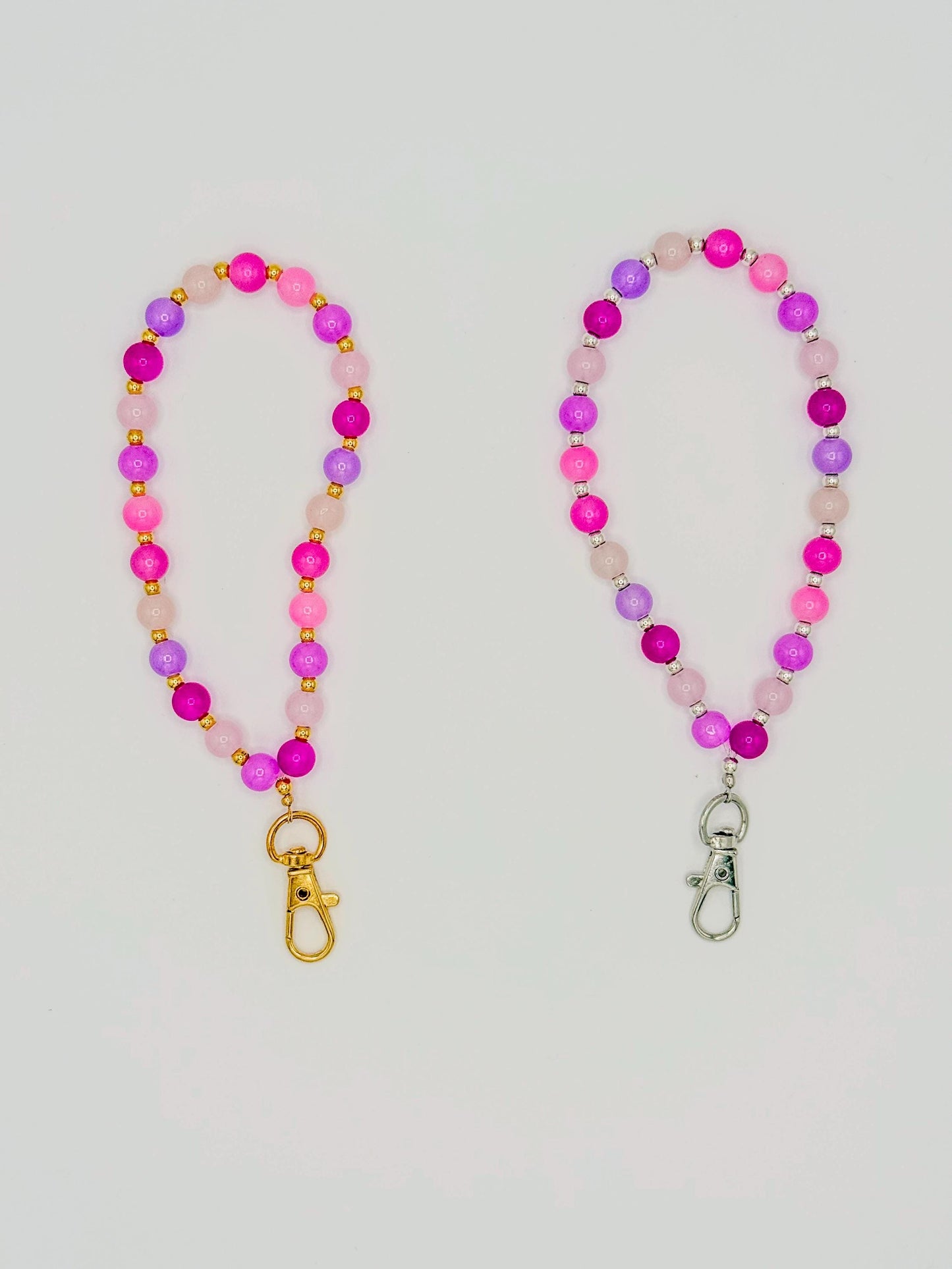 Colorful Glass Beaded Phone Straps: Fun & Functional! - Various Colors - Wristlet/Bag/Keychain