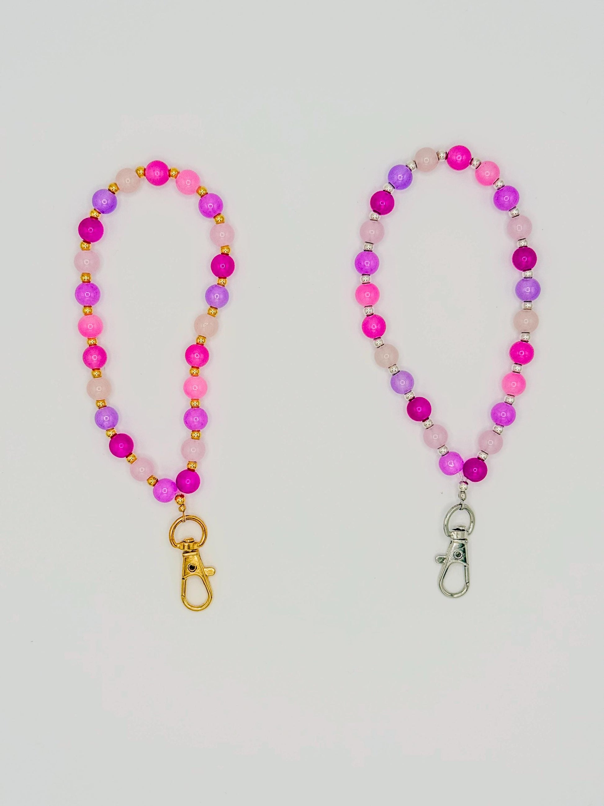 Colorful Glass Beaded Phone Straps: Fun & Functional! - Various Colors - Wristlet/Bag/Keychain
