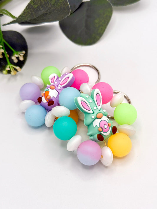 Colorful Easter Gnome Keychain: Whimsical Spring Vibes!