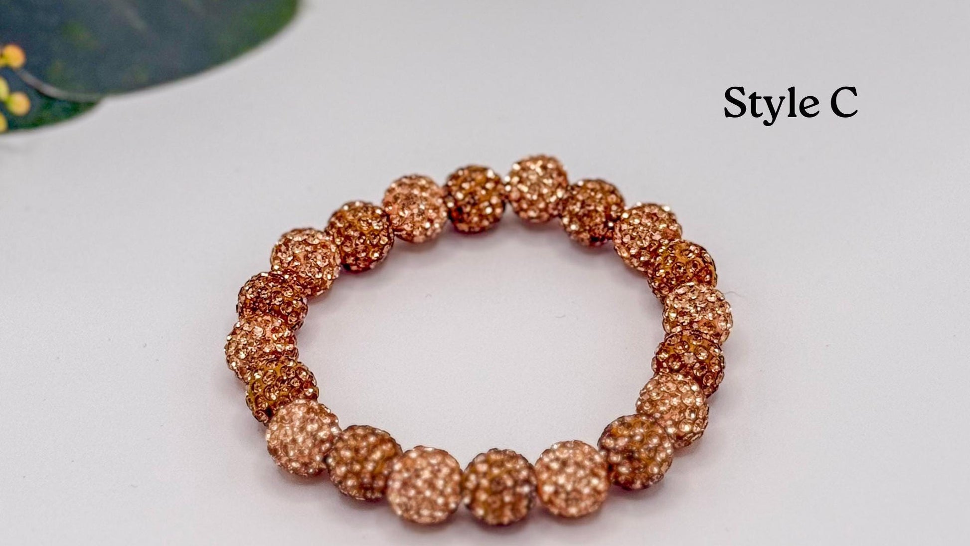 Chocolate Champagne Rhinestone Bracelet