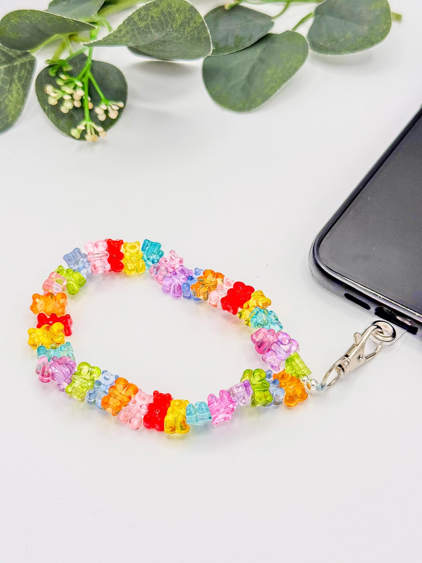 Gummy Bear Beaded Phone Wristlet