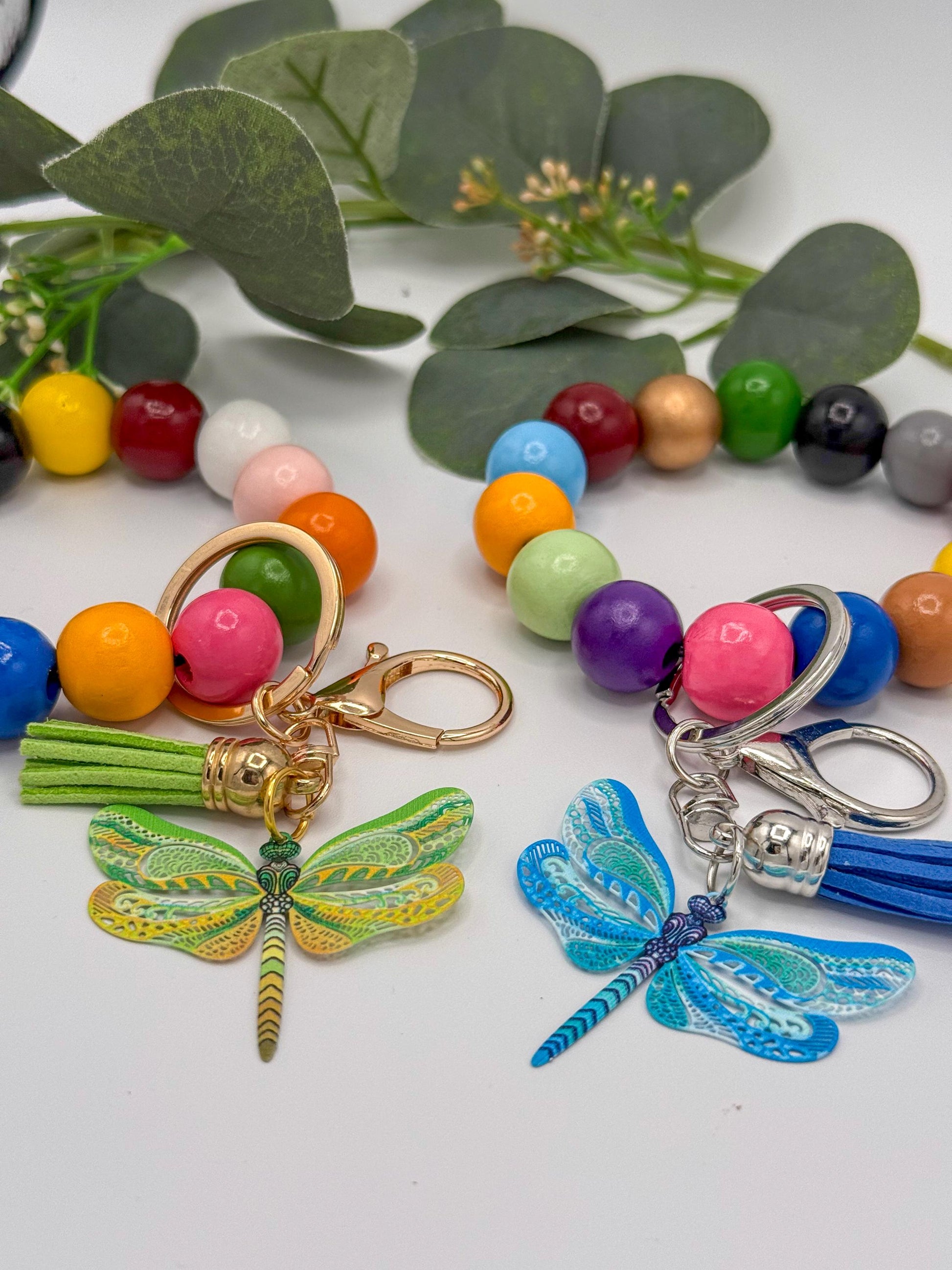 Dragonfly Stretchy Keychain Wristlets