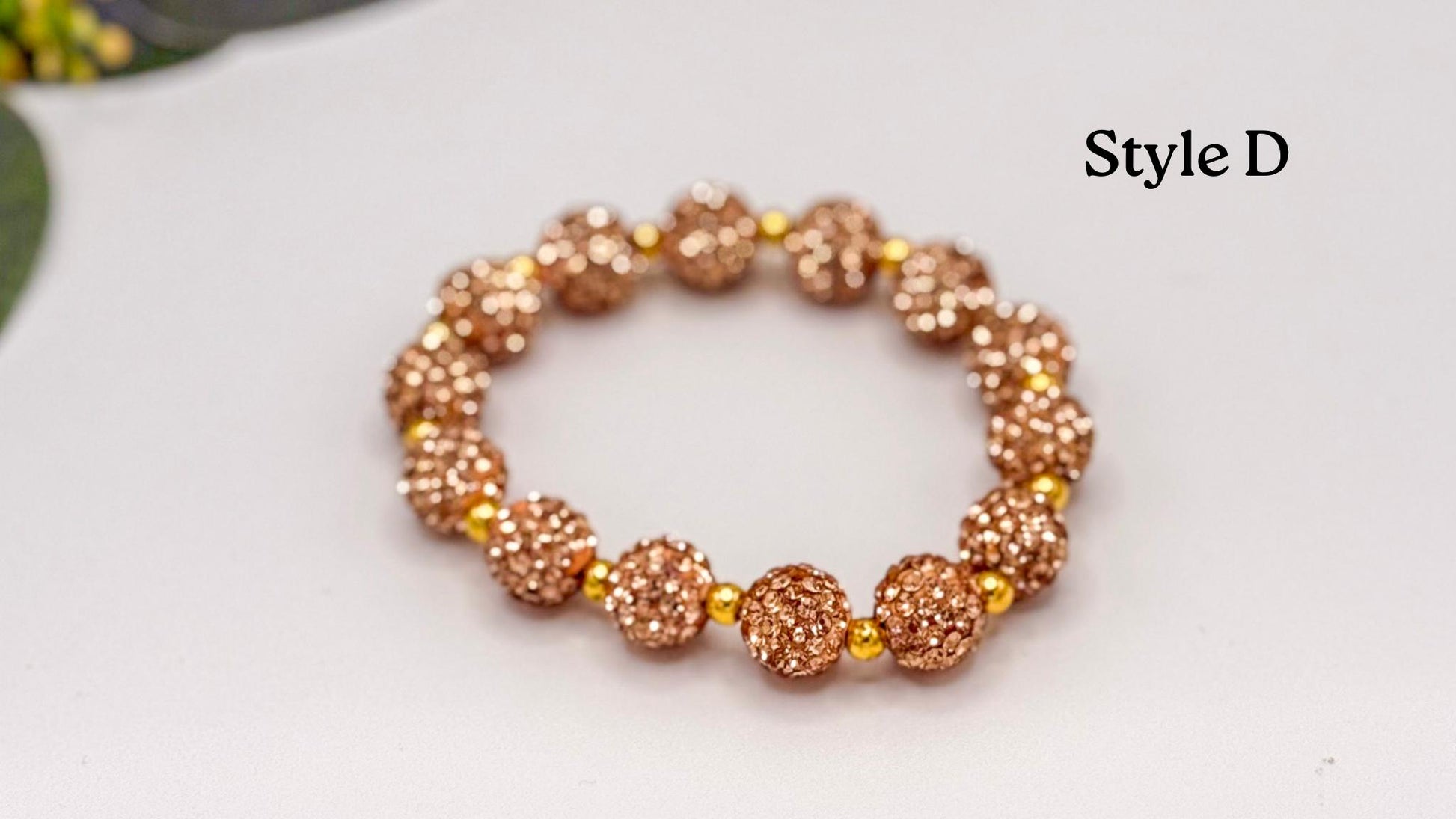 Chocolate Champagne Rhinestone Bracelet