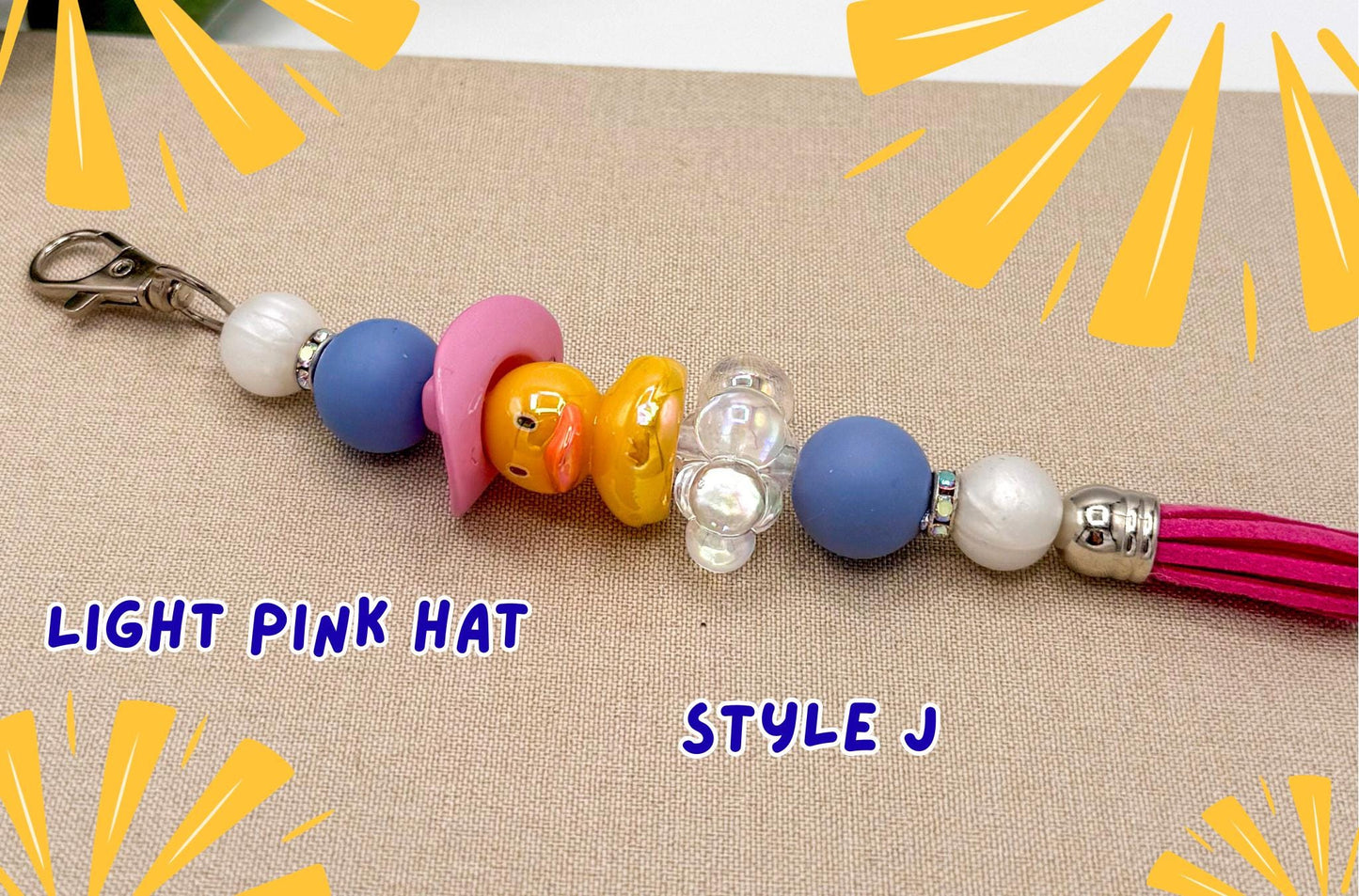 Cowboy Rubber Duck Keychain