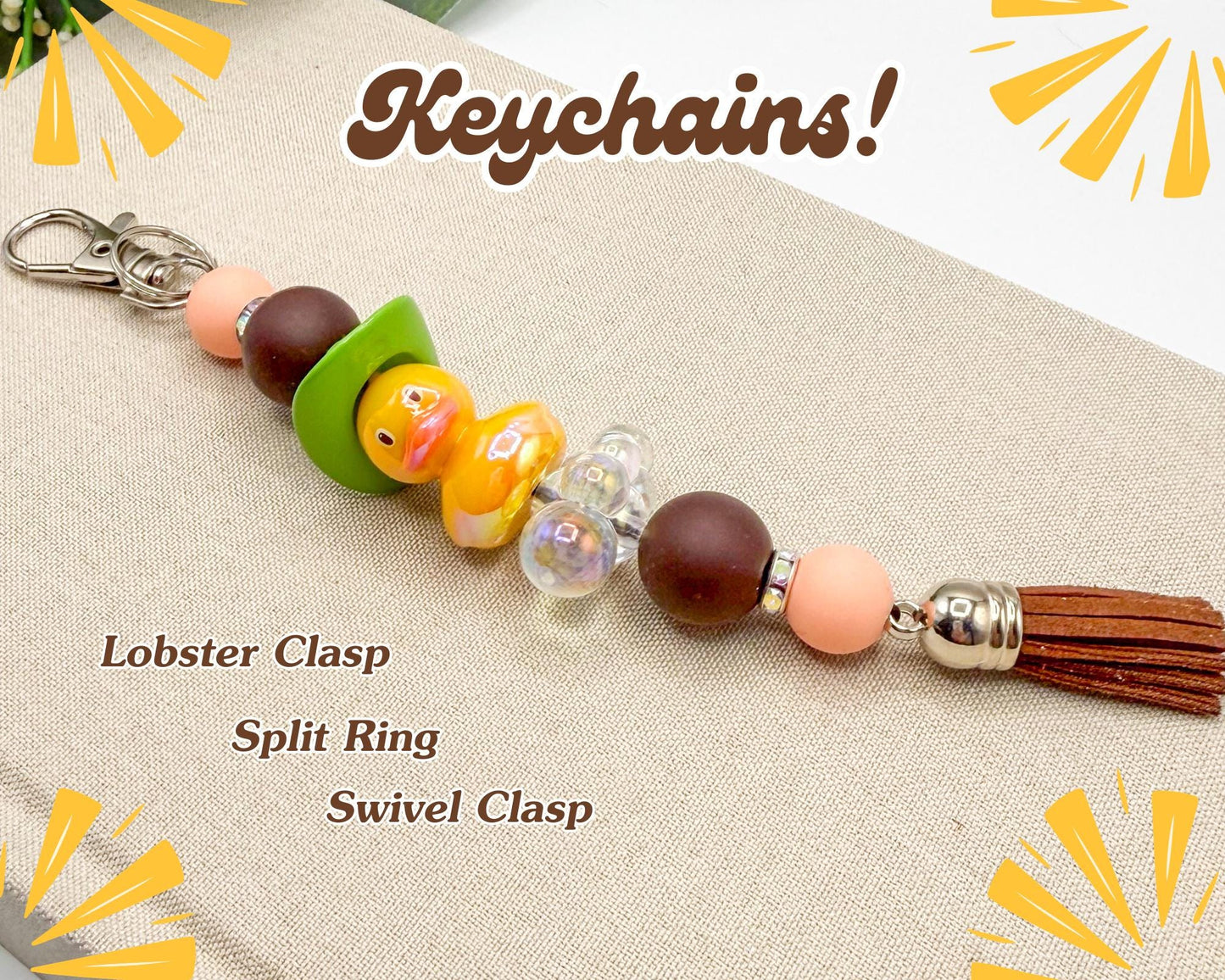 Cowboy Rubber Duck Keychain