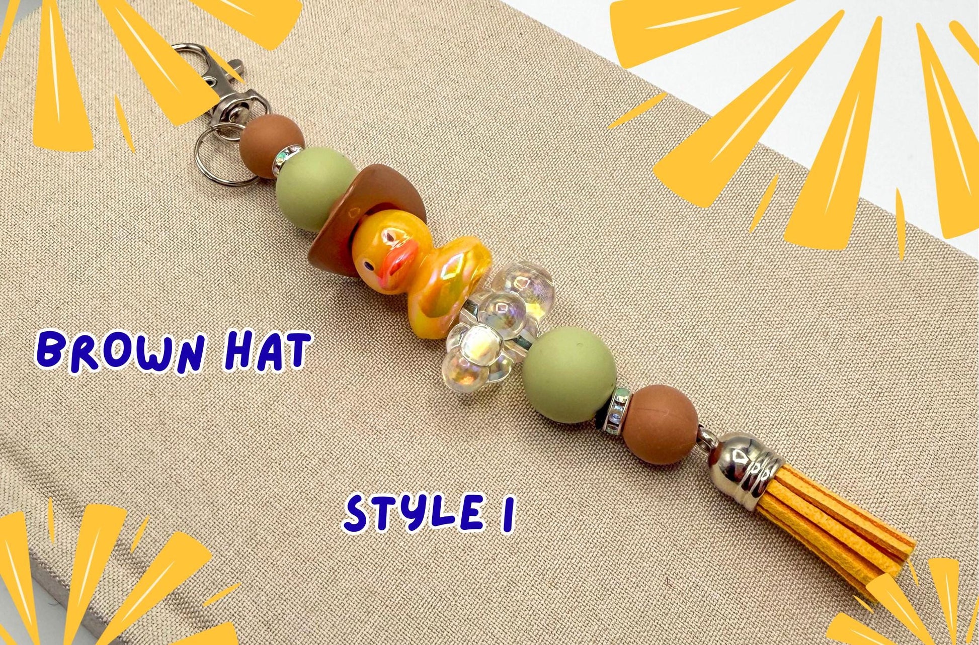 Cowboy Rubber Duck Keychain