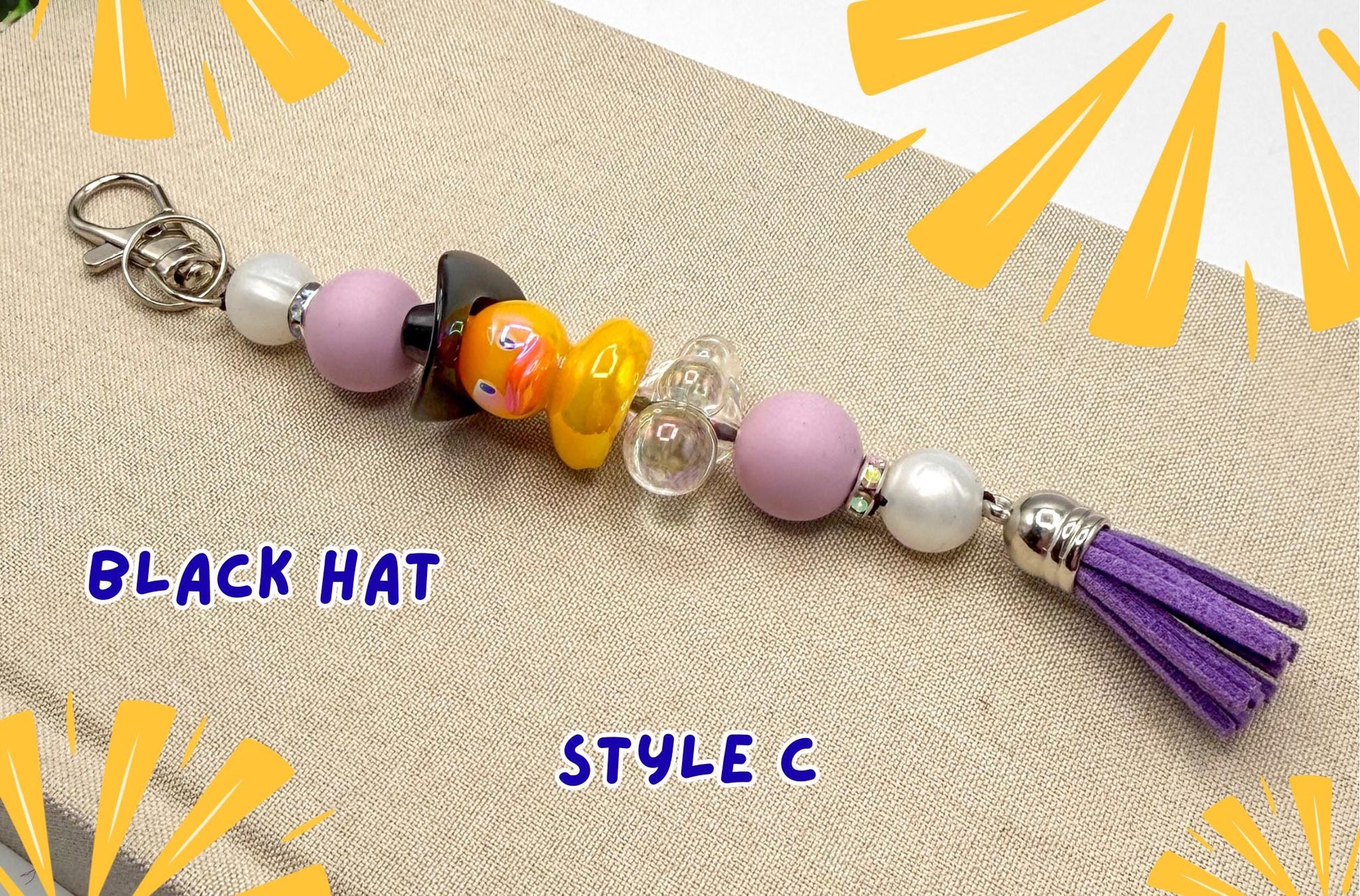 Cowboy Rubber Duck Keychain