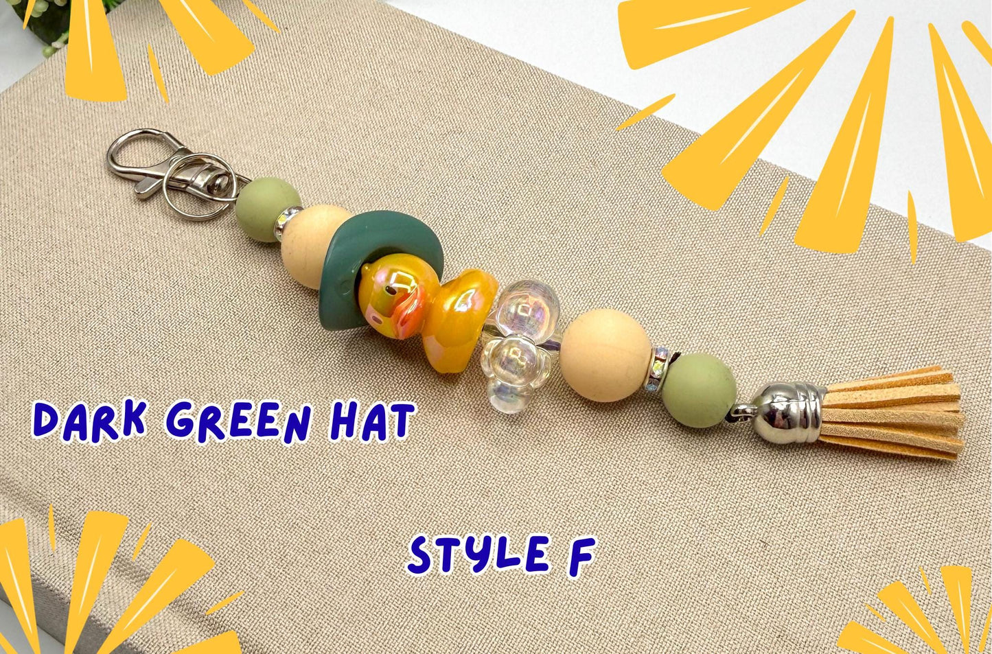 Cowboy Rubber Duck Keychain
