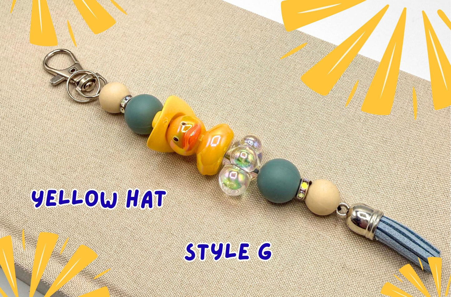 Cowboy Rubber Duck Keychain