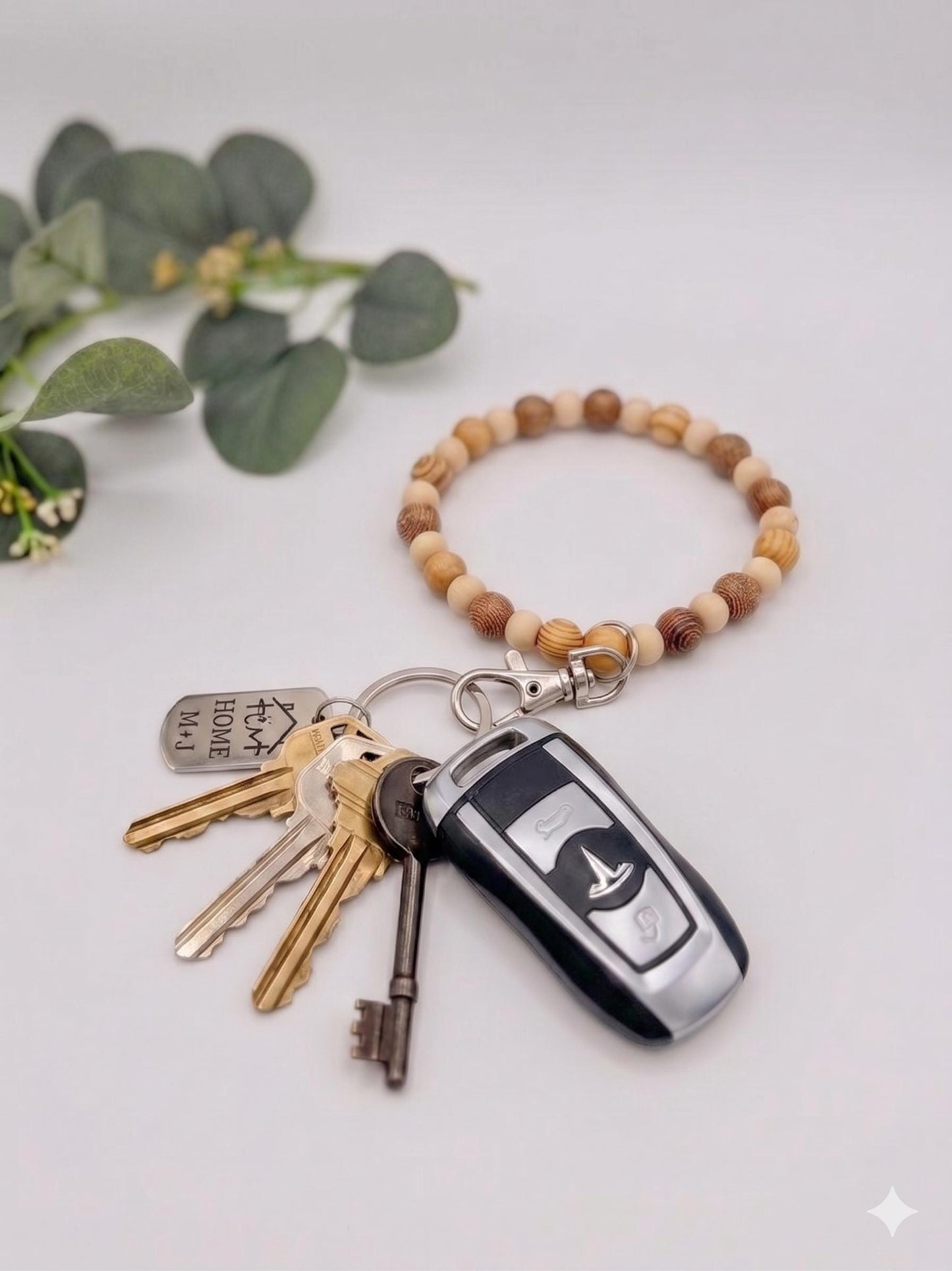 Boho Wood Bead Phone Wristlet