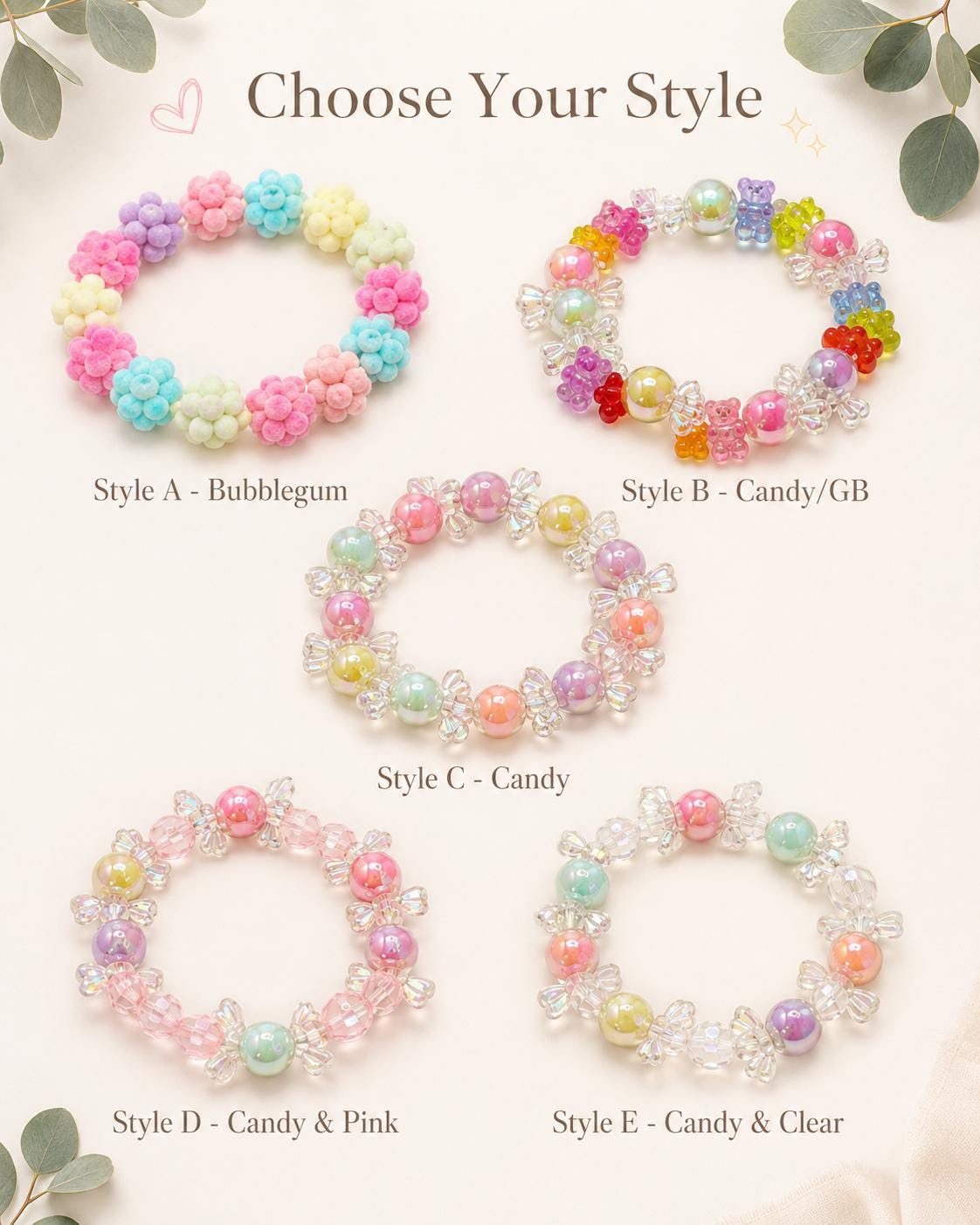 Candy Pastel Bead Bracelet