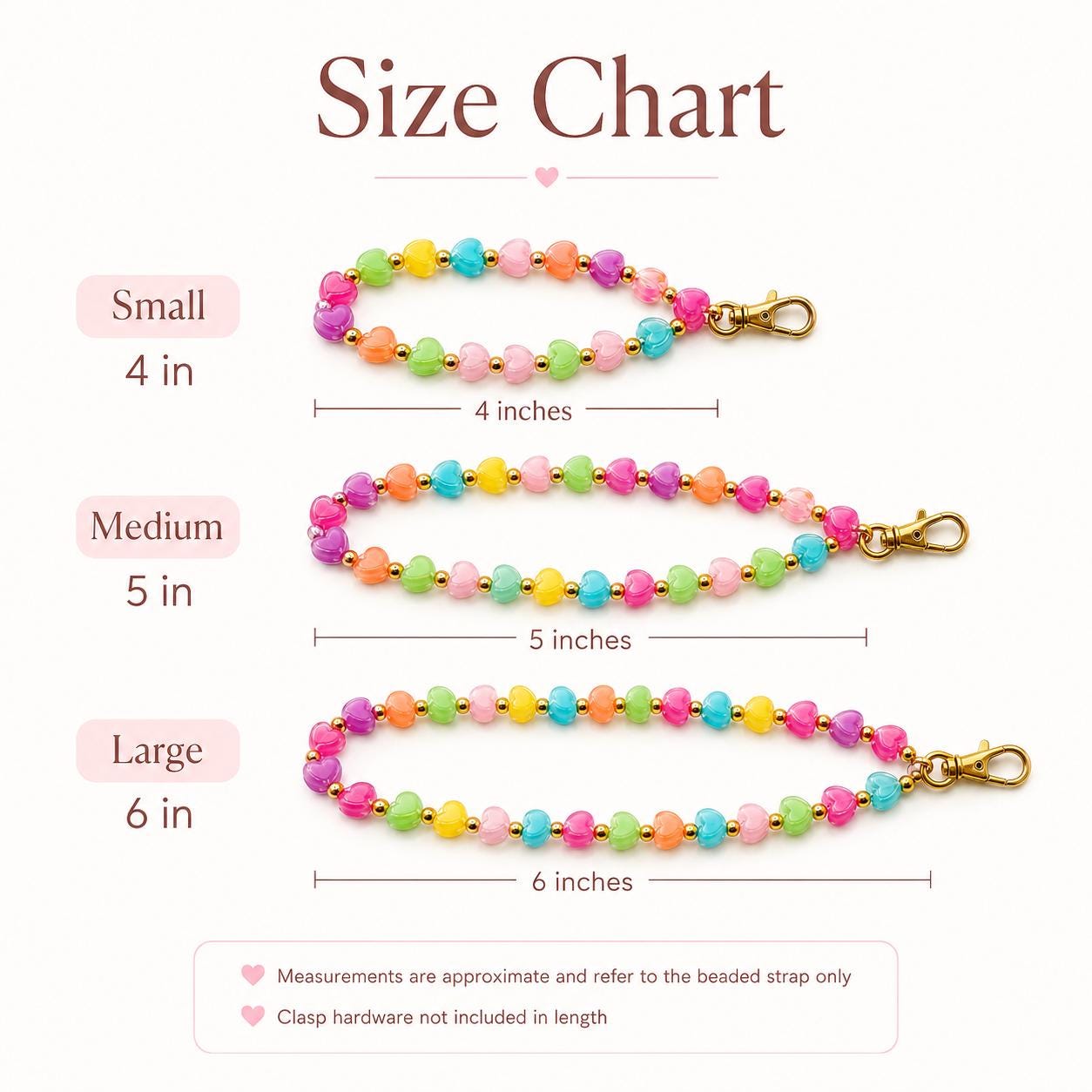 Candy Hearts Beaded Phone Charm Wristlet - Pastel Beaded Phone Strap - Y2K Cute Phone Lanyard Wrist Strap - Kawaii Coquette Gift for Her