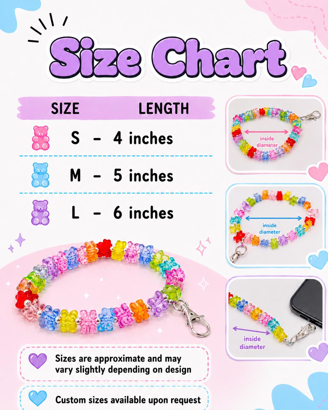 Gummy Bear Beaded Phone Wristlet