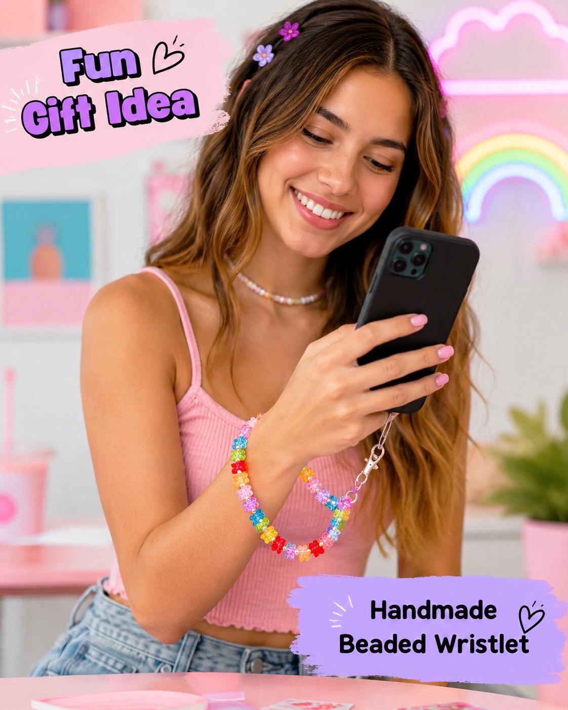 Gummy Bear Beaded Phone Wristlet