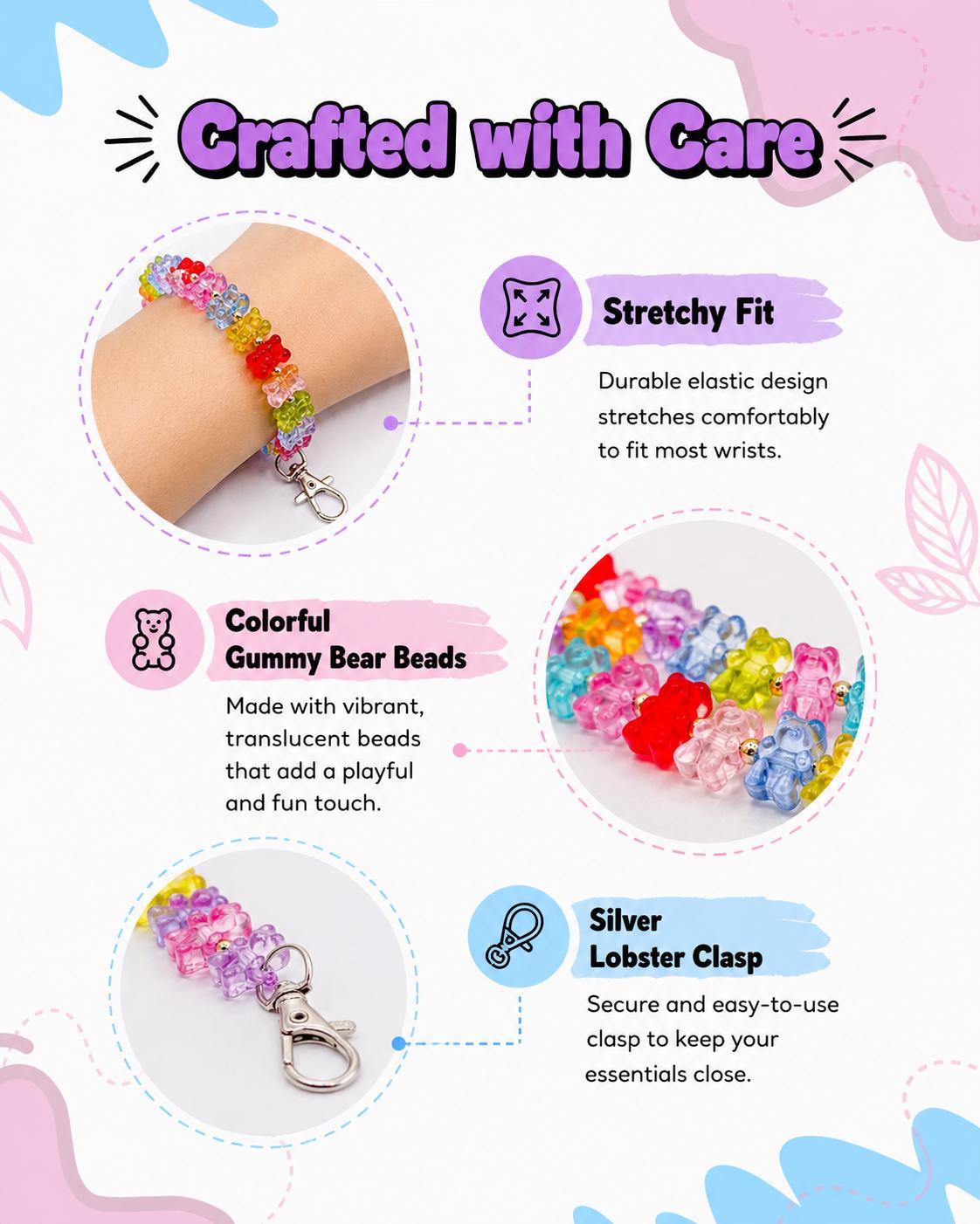 Gummy Bear Beaded Phone Wristlet