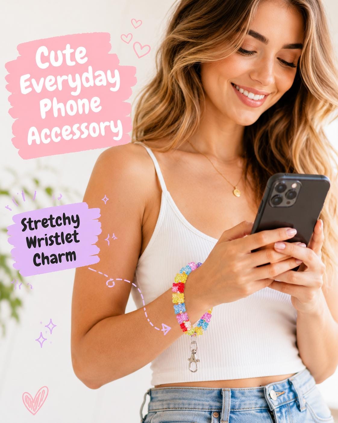 Gummy Bear Beaded Phone Wristlet