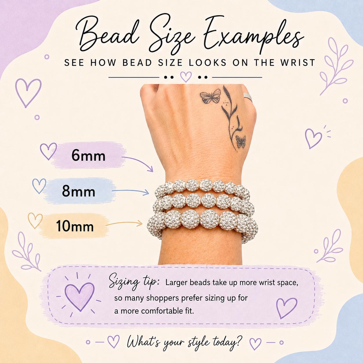 Rhinestone Shamballa Bracelet | Sparkly Stretch Bead Bracelet for Women | Silver and Gold Bling Jewelry | Bridesmaid Gift | Prom Accessories