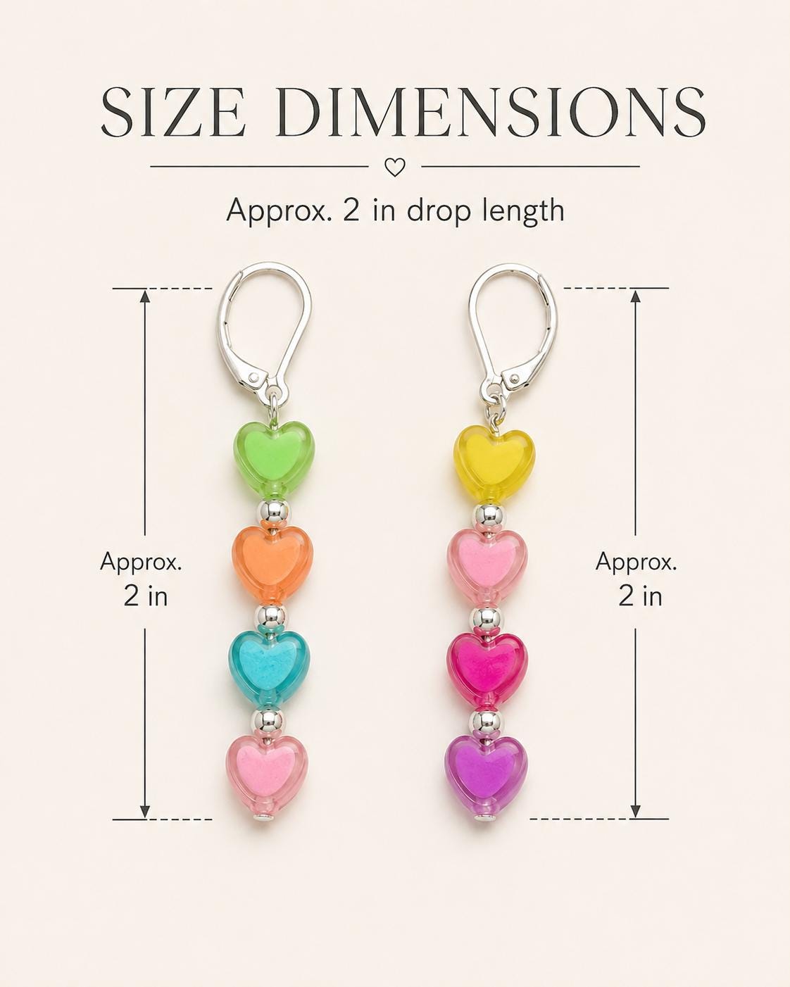 Pastel Candy Heart Earrings, Y2K Coquette Jewelry, Hypoallergenic Silver Leverback Dangle, Sweet Conversation Heart Gift, Kawaii Drop