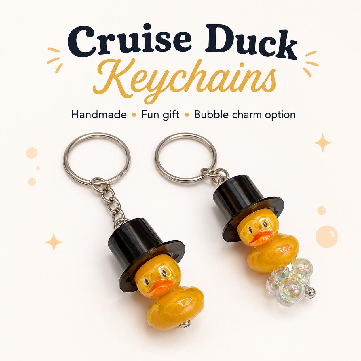 Cruise Duck Keychains Bulk Packs, Cruising Rubber Ducks Top Hat, Cruise Gifts, Jeep Ducking Trinkets Party Favors