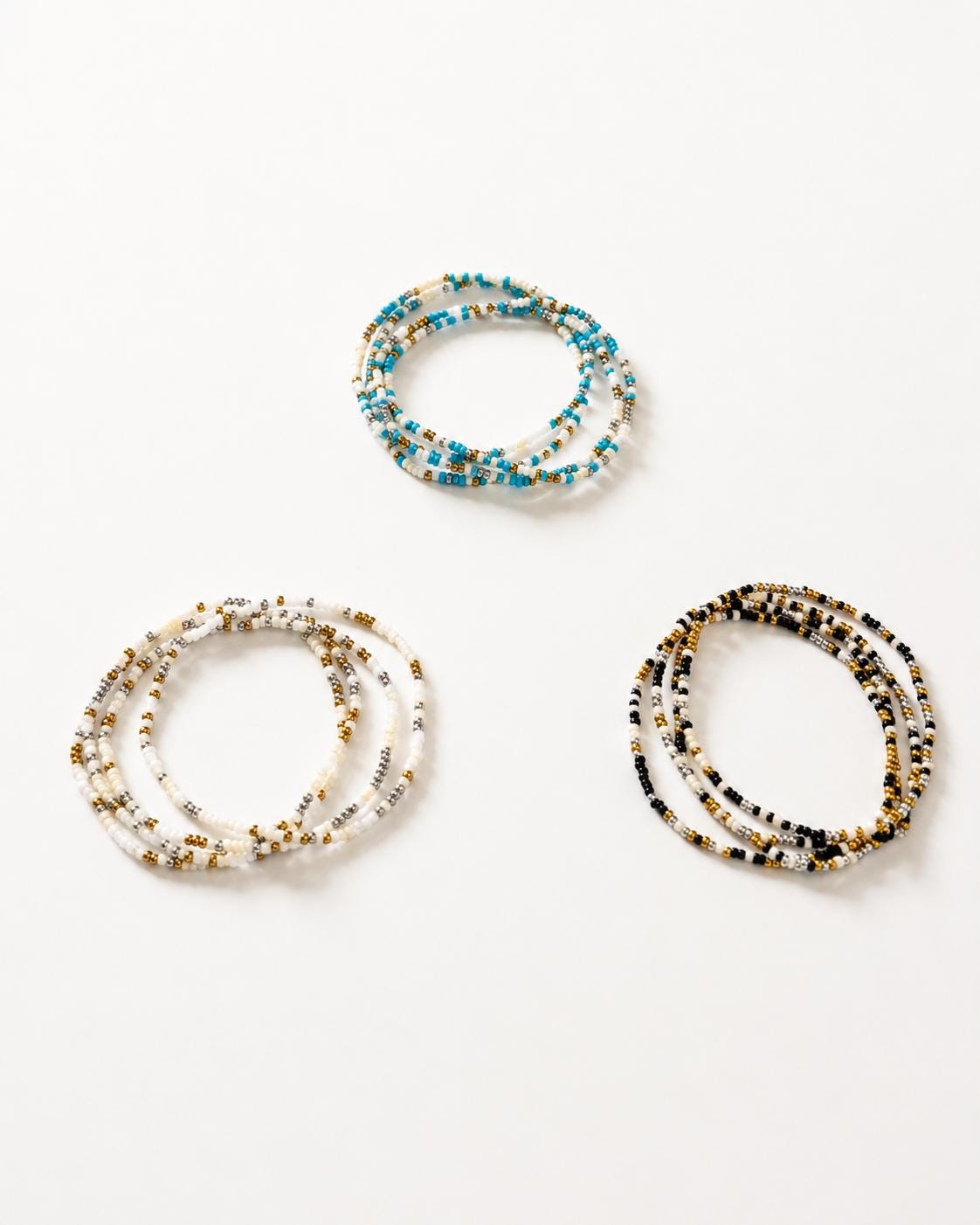 Beach to Night Jewelry- 2mm Glass Seed Bead Bracelet, Multiple Designs, Stretchy Stack Bracelet