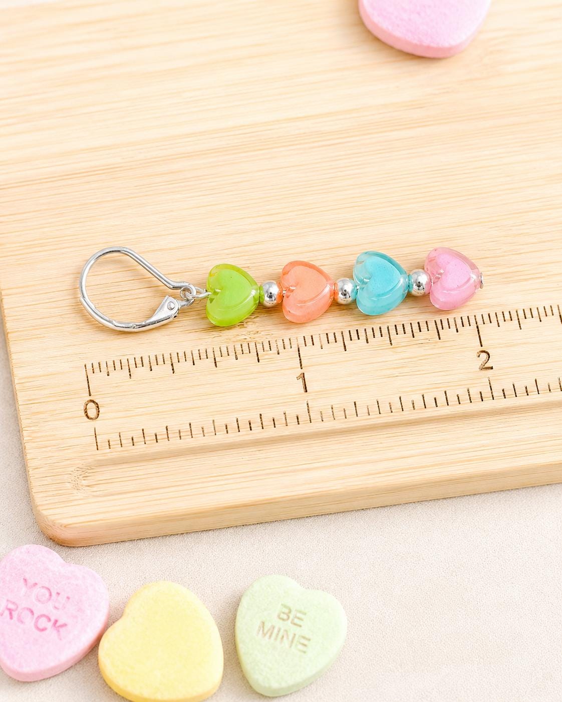Pastel Candy Heart Earrings