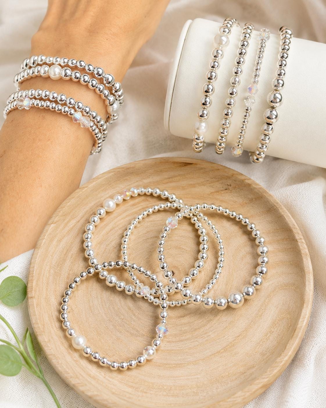 Sterling Silver (925) Filled Stacking Bracelets