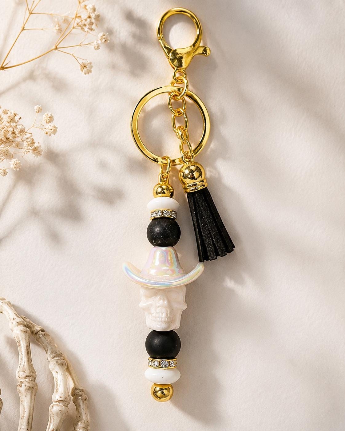 Skeleton Cowboy Keychain