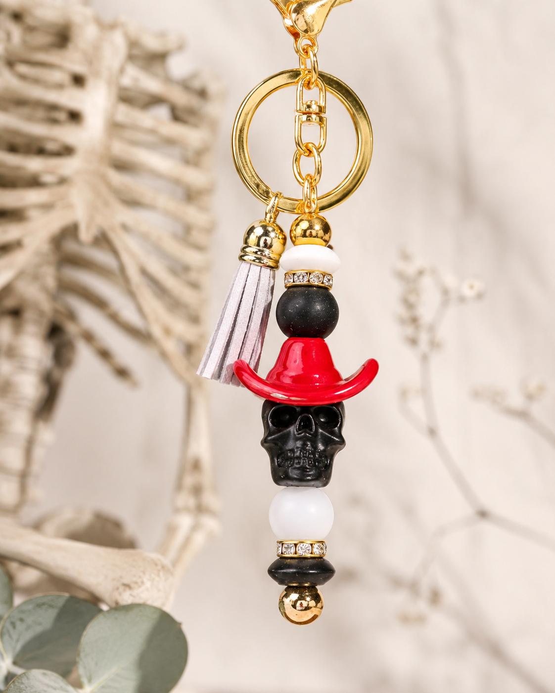 Skeleton Cowboy Keychain