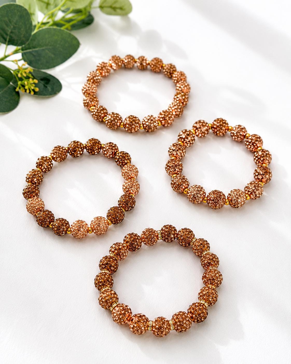 Chocolate Champagne Rhinestone Bracelet