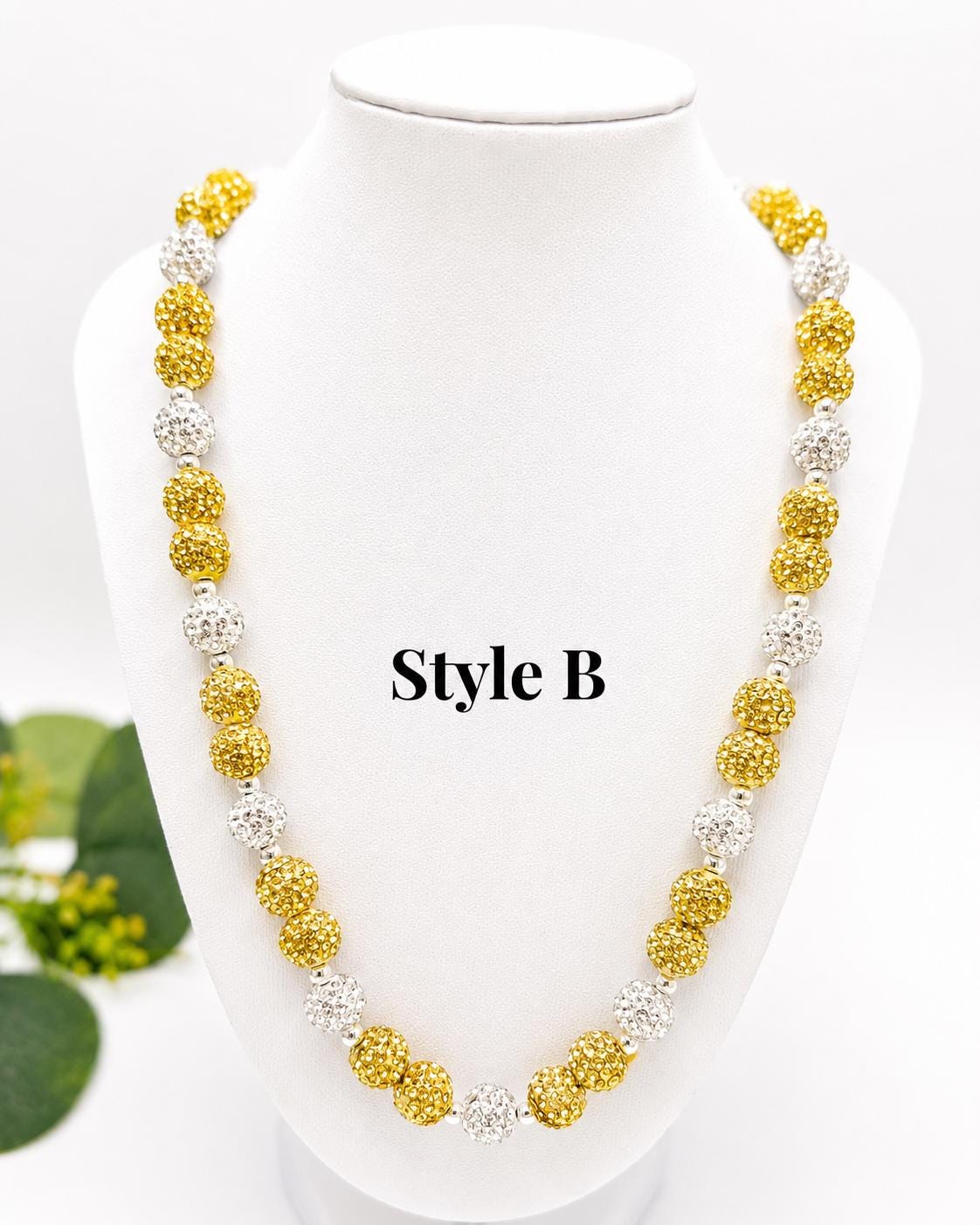 Gold/Silver/Dark Silver Rhinestone Necklaces