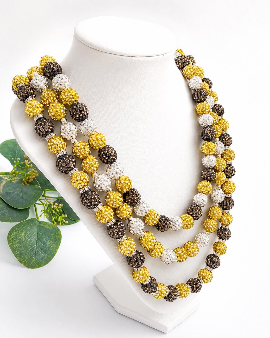 Gold/Silver/Dark Silver Rhinestone Necklaces