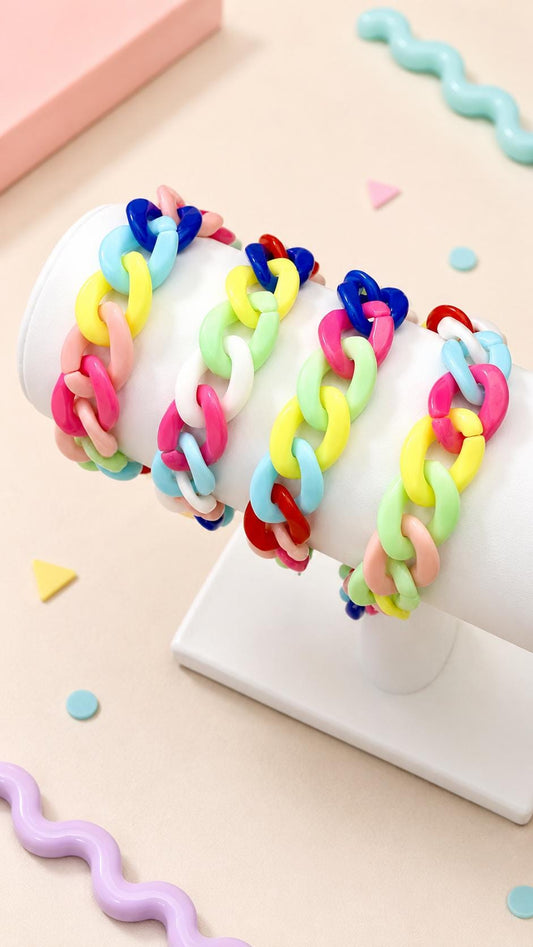 Chunky Acrylic Link Bracelet