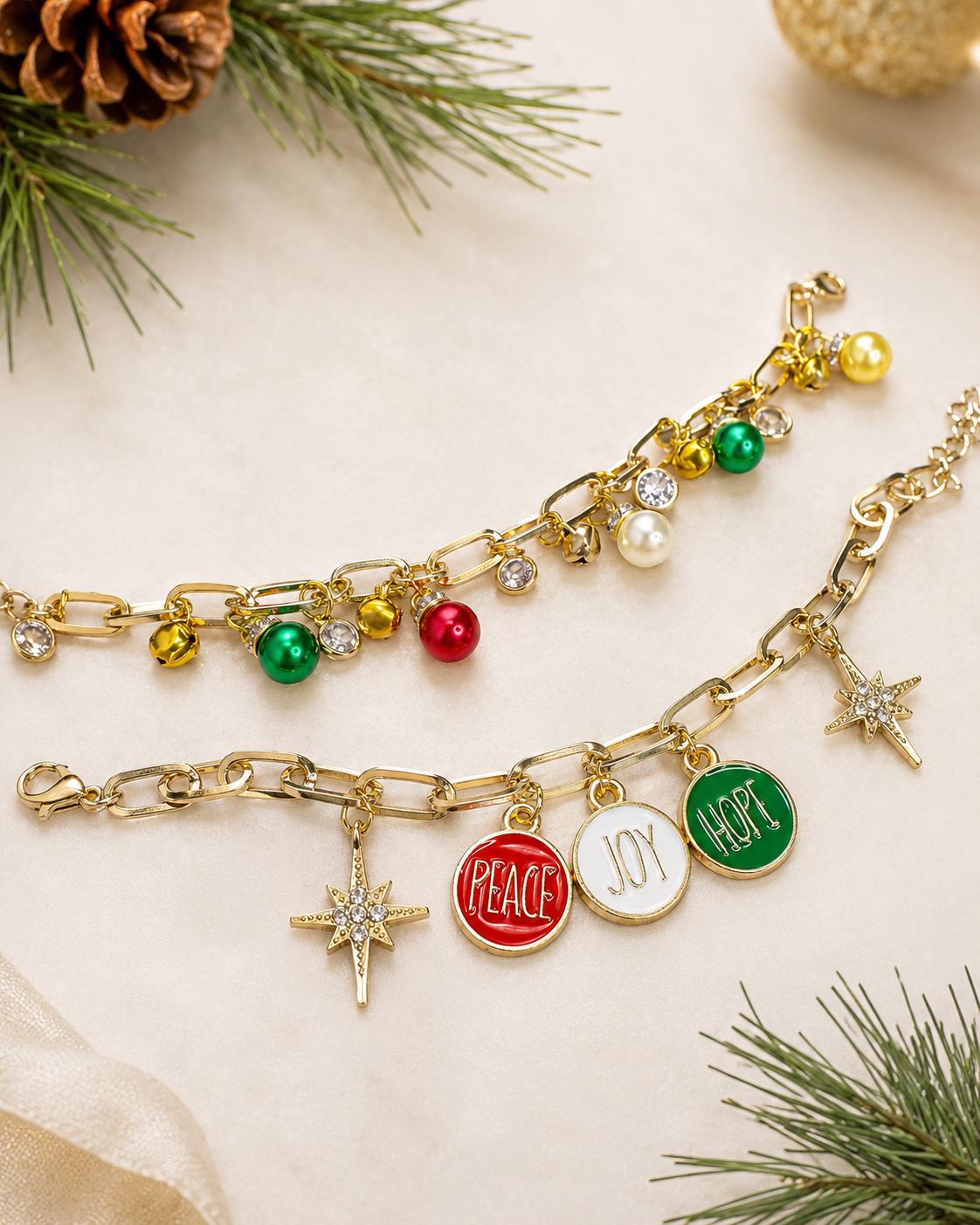 Joy & Hope Holiday Charm Bracelets